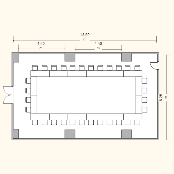 ロの字レイアウト図